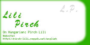 lili pirch business card